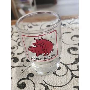 Makin' Bacon Red Graphic Shot Glass